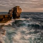 Pulpit rock in storm