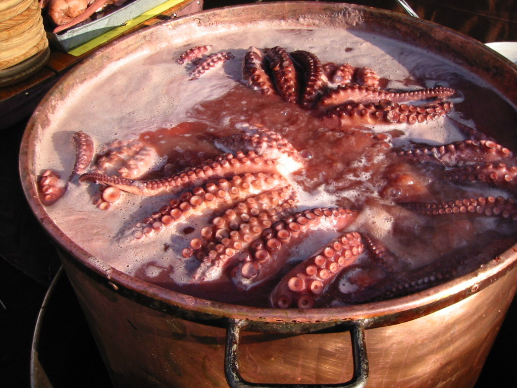 Pulpo on the boil