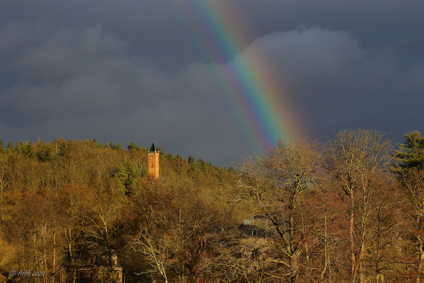 Pulverturm mit Regenbogen