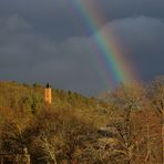 Pulverturm mit Regenbogen