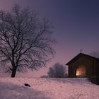 Pumpenhaus im Schnee