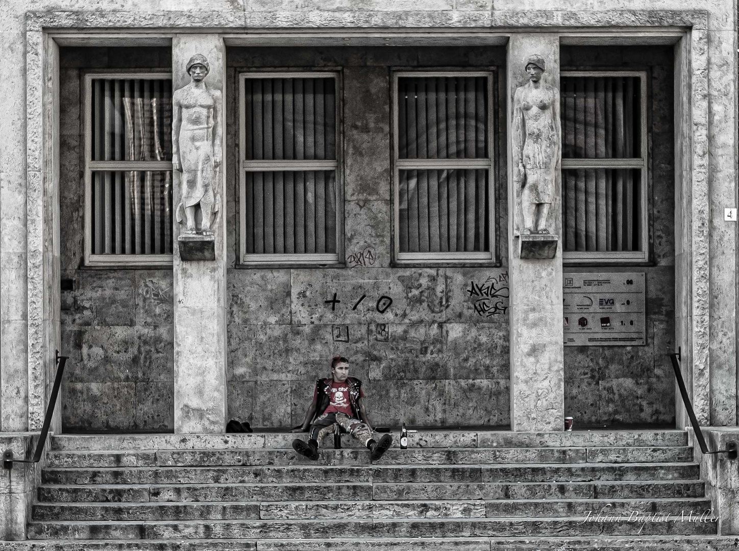 Punk on stair