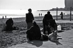 Punker-Familie am Meer....