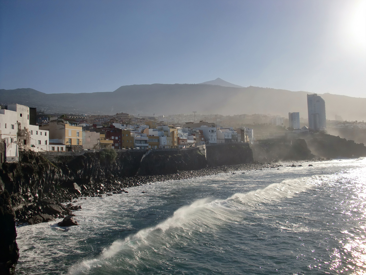 Punta Brava in  haze