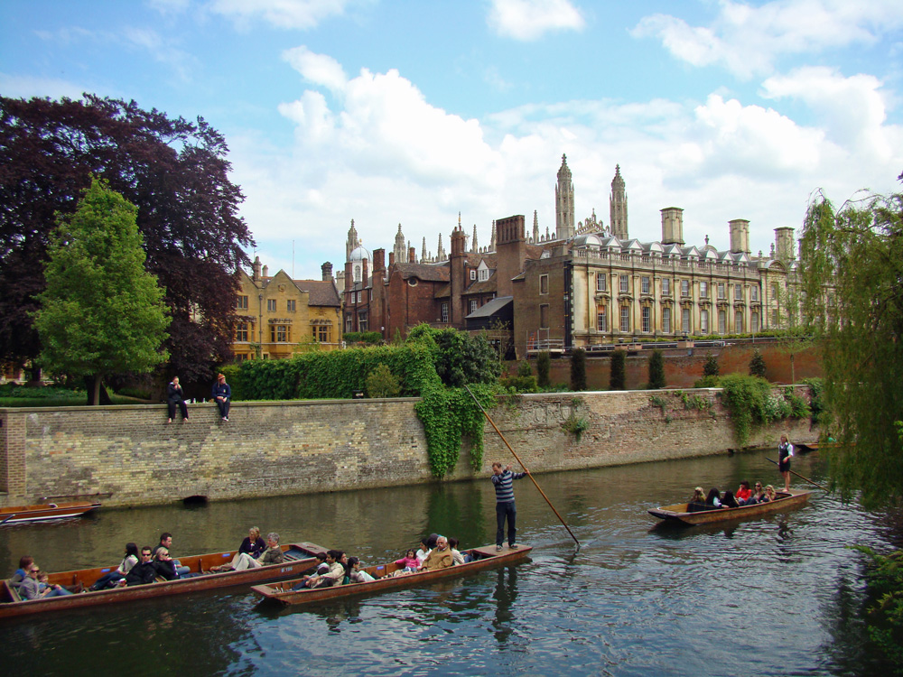 Punting on river Cam