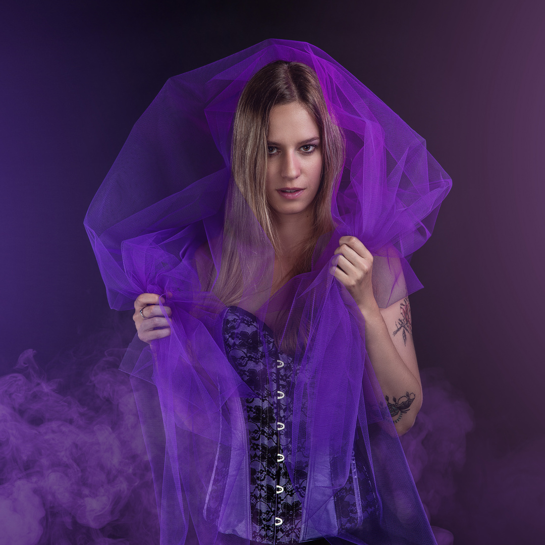 purple portrait
