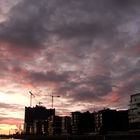 purple sky over Hamburg