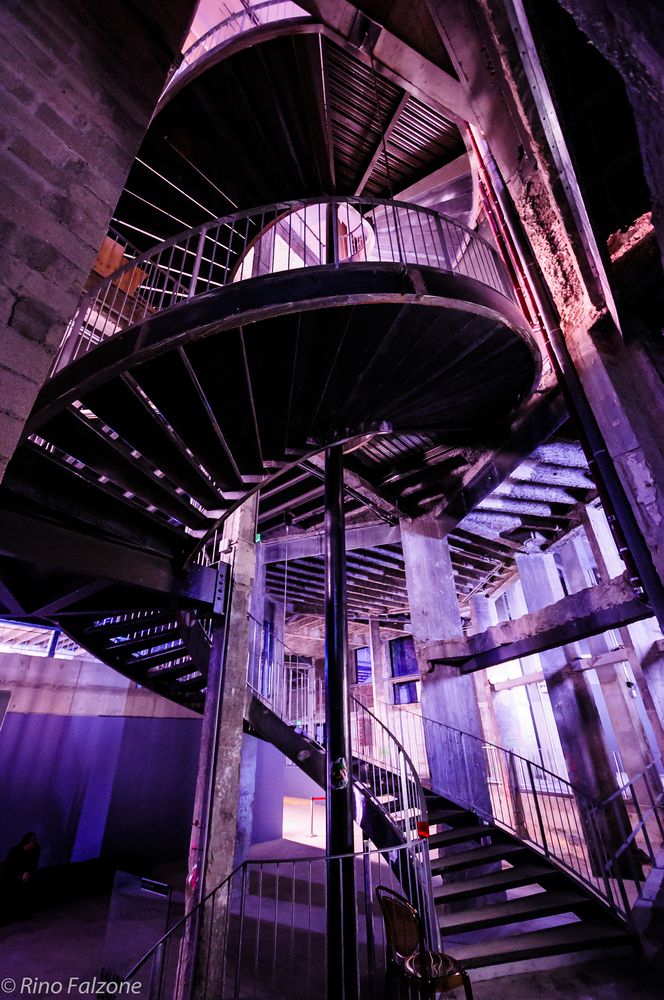 Purple stairs