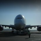 Pushback für Emirates A380