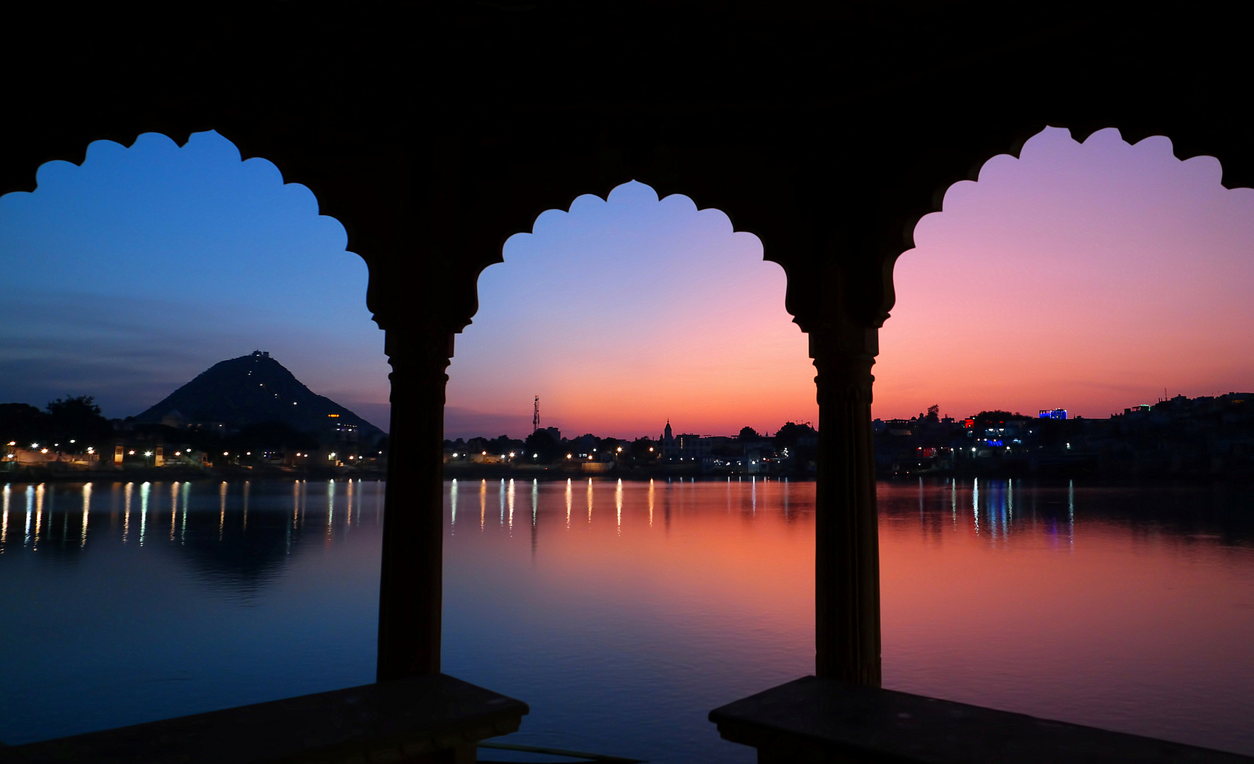 Pushkar at sunset