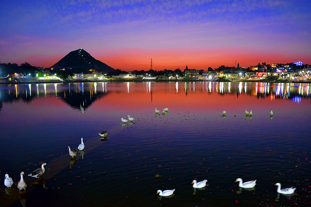 Pushkar at sunset