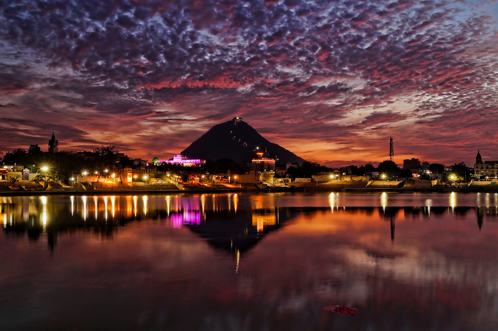 Pushkar at sunset