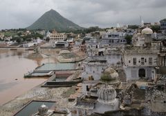 Pushkar town in monsoon season