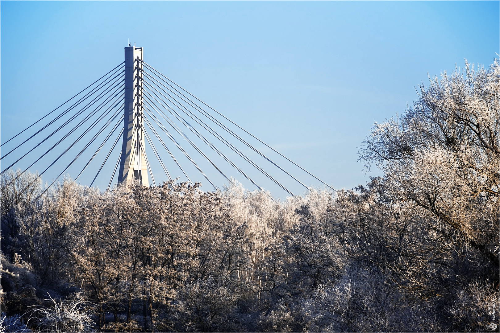 Pylon der Elbauenbrücke