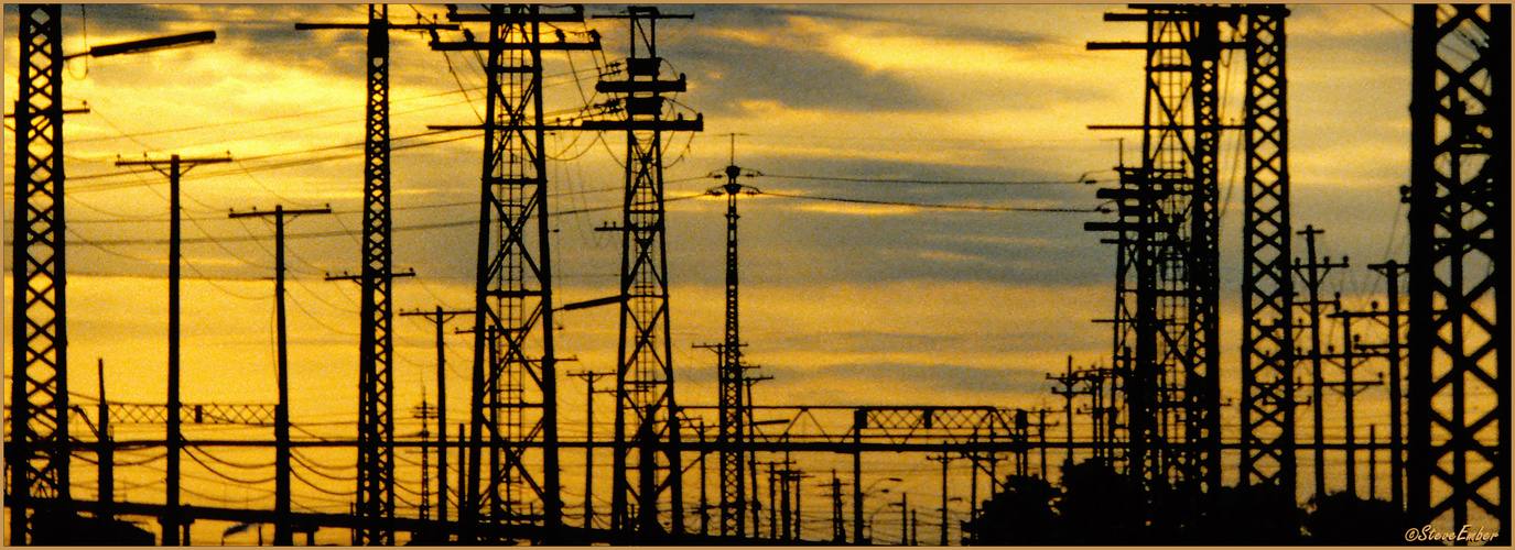 Pylons at Sunset