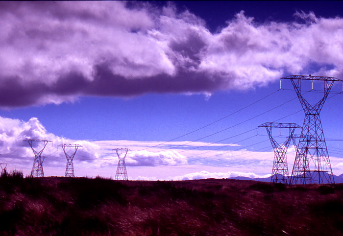 Pylons in the desert