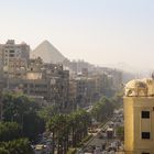 Pyramid-View out of the Hotel in Giza