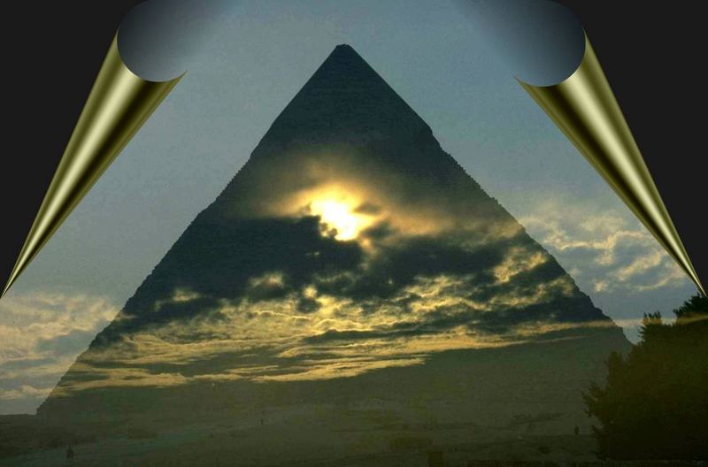 pyramide Chephren, Doppelbelichtung