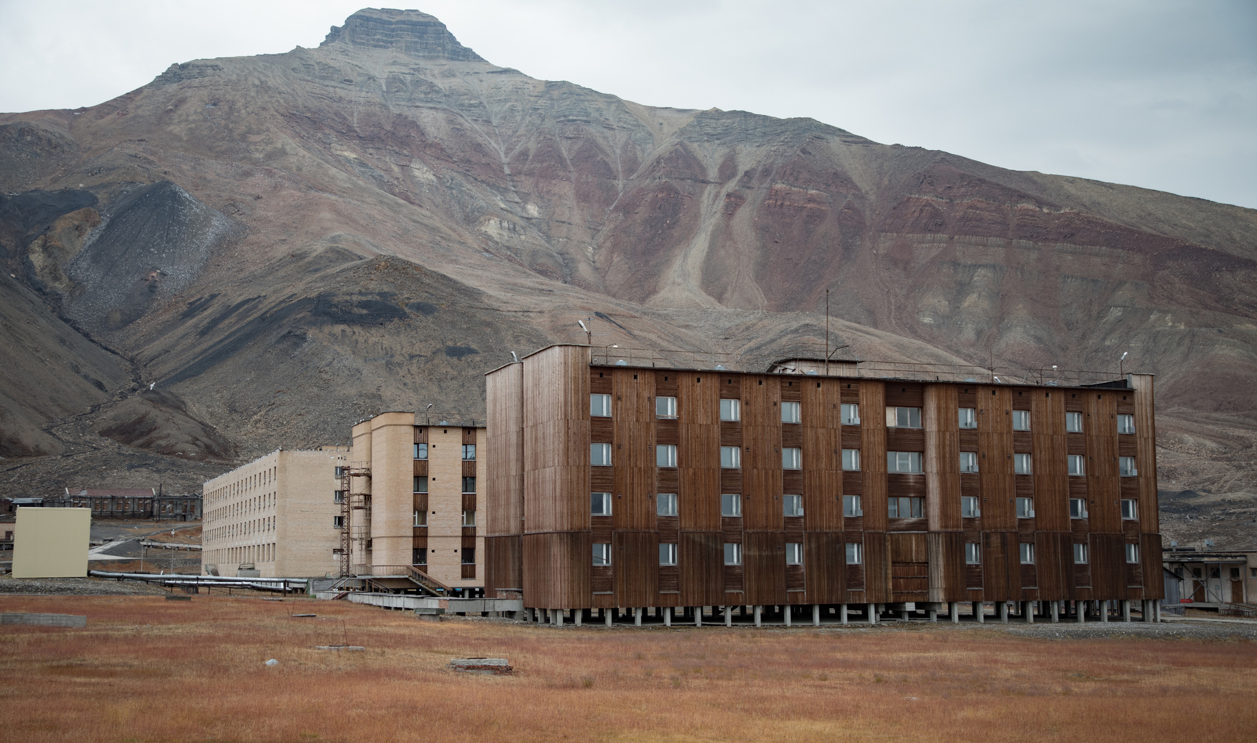 Pyramiden, Russ. Bergbausiedlung, Spitzbergen, 