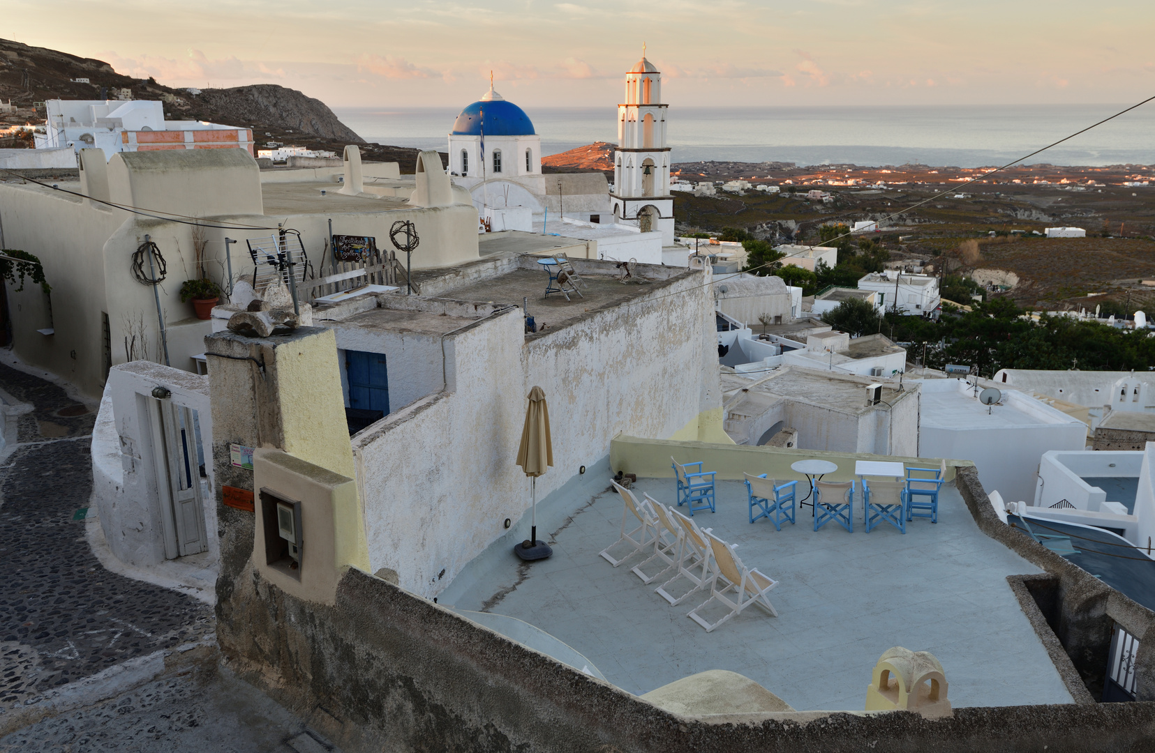 Pyrgos bei Sonnenaufgang