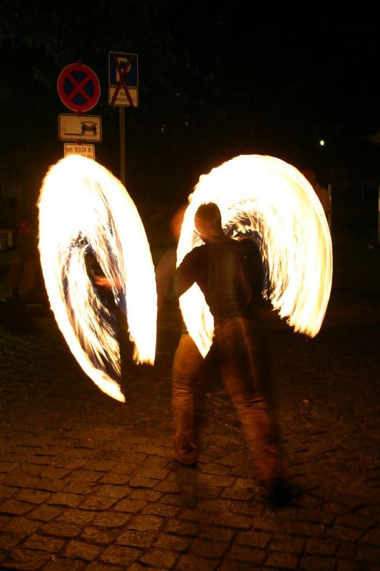 Pyromaniker beim Stadtfest Dresden 2004