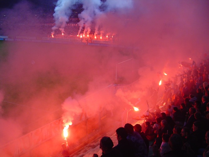 Pyroshow der Triestina