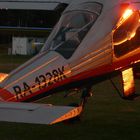 PZL-104 Wilga im Sonnenuntergang