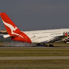 Qantas A380 during landing