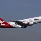 Qantas Airbus A380 take off London Heathrow 24.03.2010