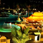 Qasr al Sarab - pool at night