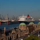 QM2 früh morgens um 7.25h