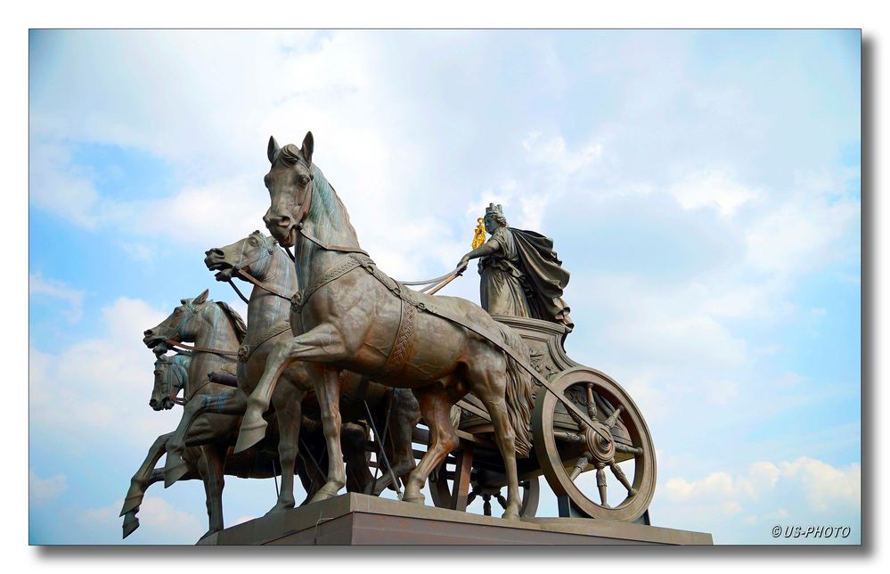 Quadriga auf den Braunschweiger Schloßarkaden