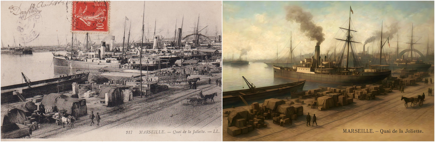 - Quai de la Joliette - MARSEILLE - 11.08.1908 -