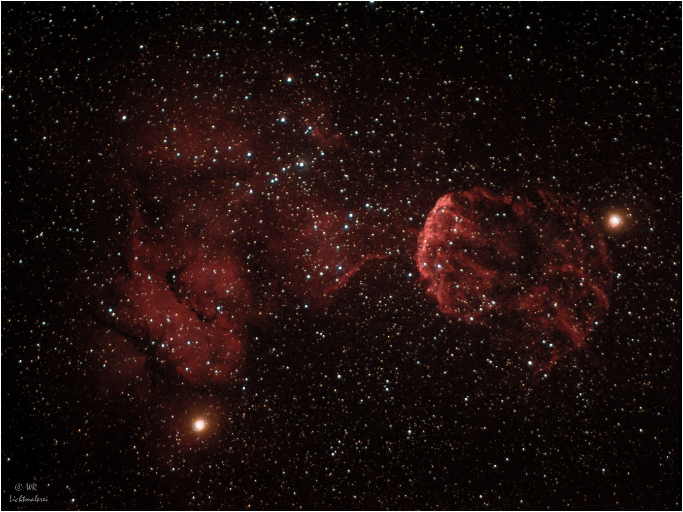 Quallennebel IC443 und IC444