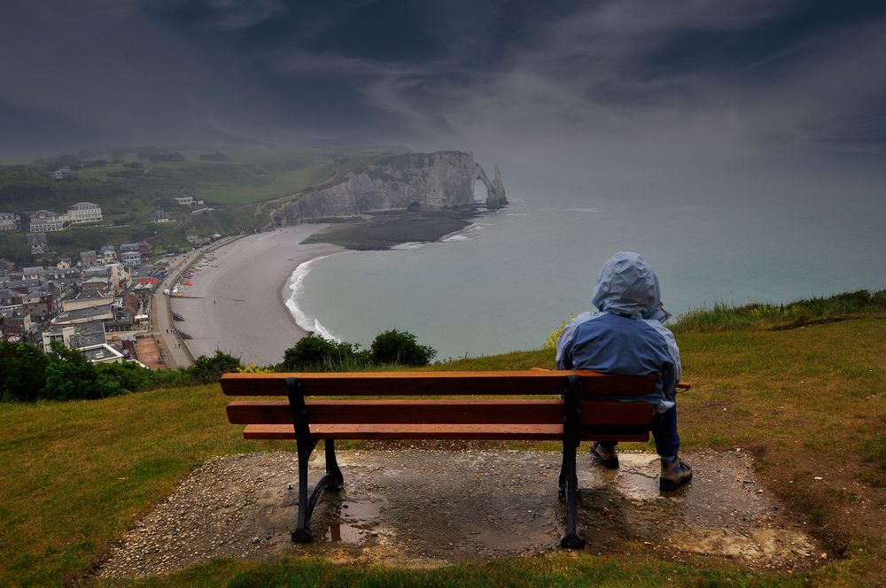 Quand il pleut sur Etretat