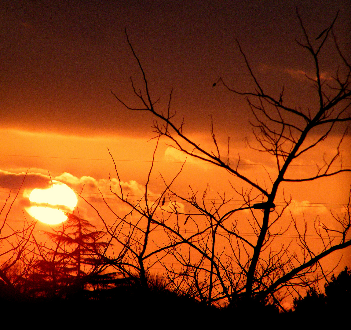 Quand le jour s'en va, quand le soleil se couche.