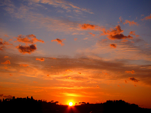 quando il cielo si tinge di arancione