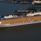 Quantum of the Seas im Sonnenuntergang in Bremerhaven