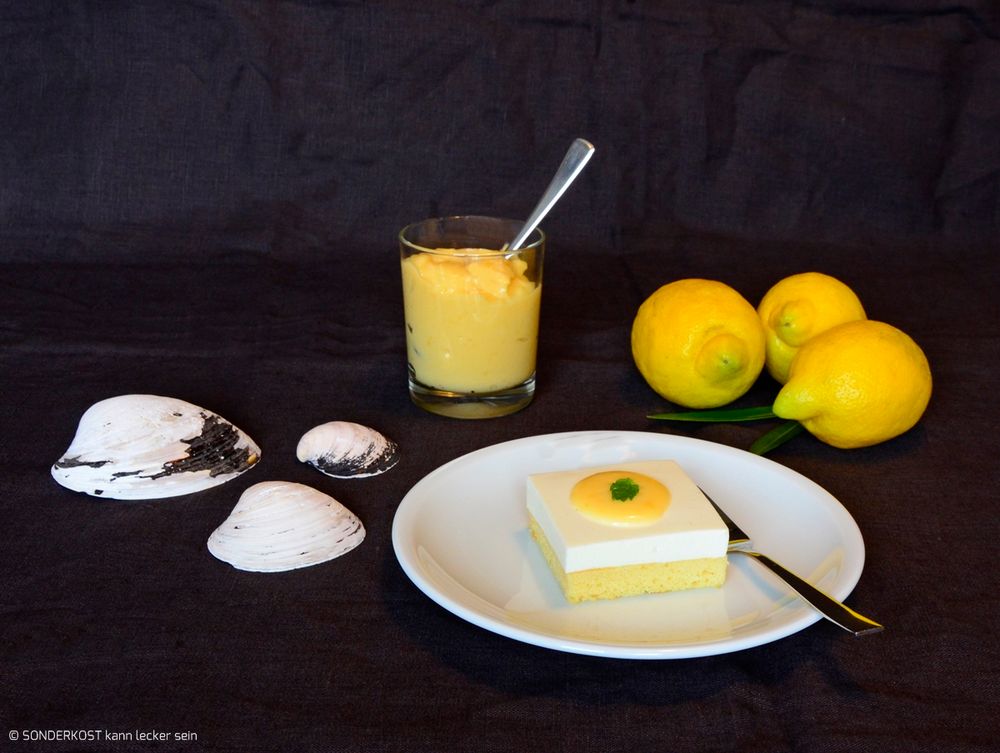 Quarkschnitten mit Lemoncurd