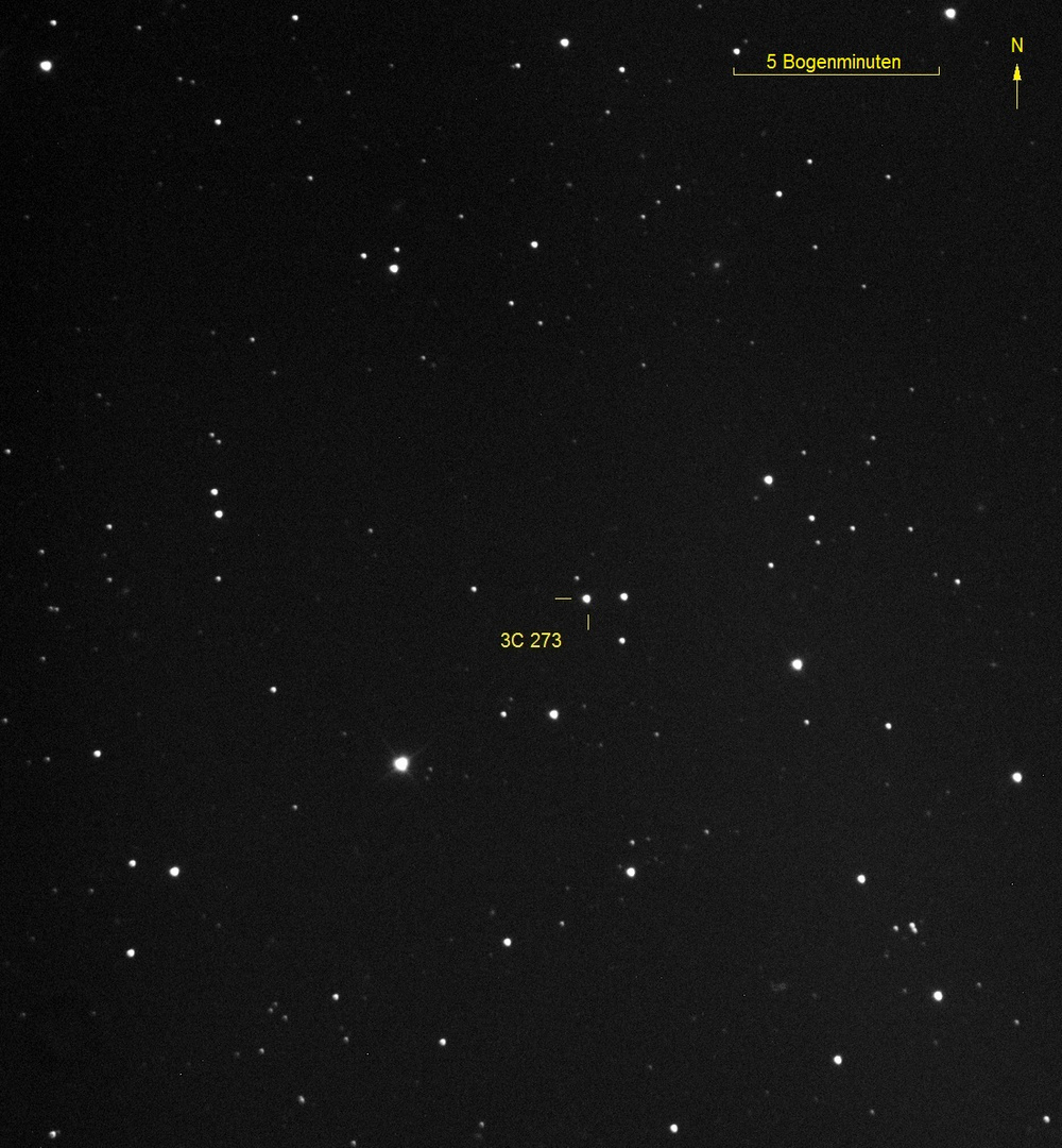 Quasar 3C 273 in Sternbild Jungfrau