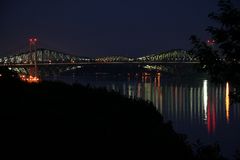 Quebec bridges at night