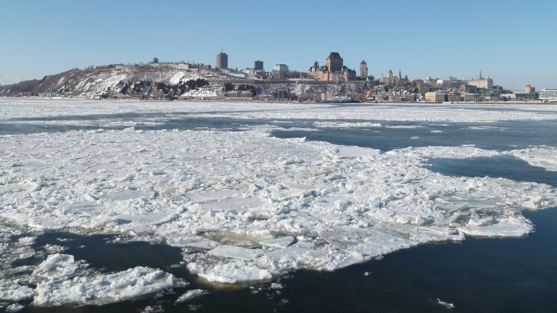 Québec depuis le Saint Laurent hiver 2013