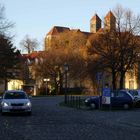 Quedlinburg - Blick zum Schloss im Januar 2014