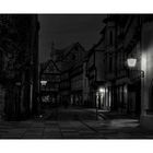 Quedlinburg - Centrum " Kleine Gasse am Abend_SW "