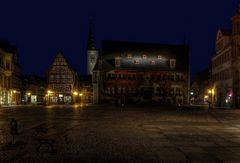 Quedlinburg- - Centrum " Markplatz am Abend "