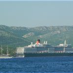 Queen Elisabeth verläßt Korcula