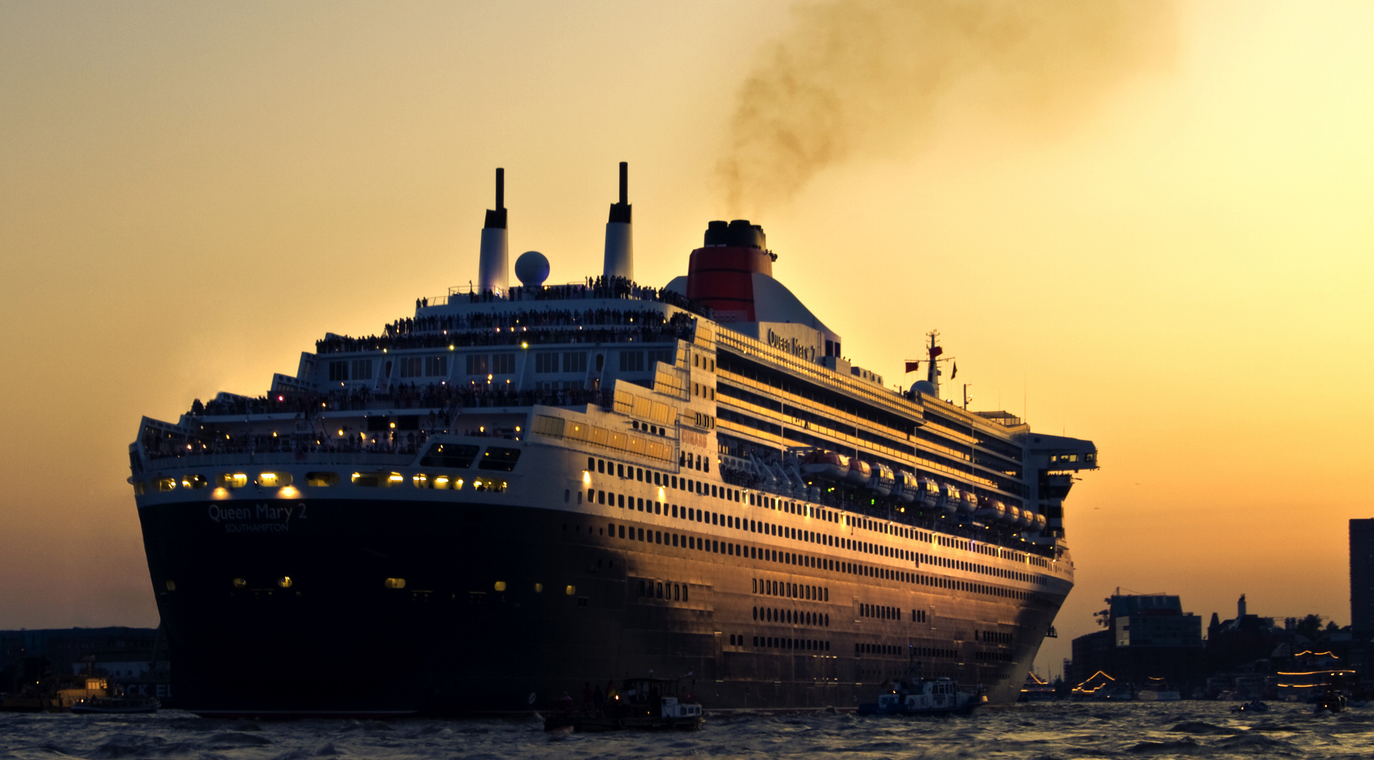 Queen Mary 2 Ausfahrt