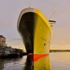 Queen Mary 2 im Hafen von Oslo November 2013