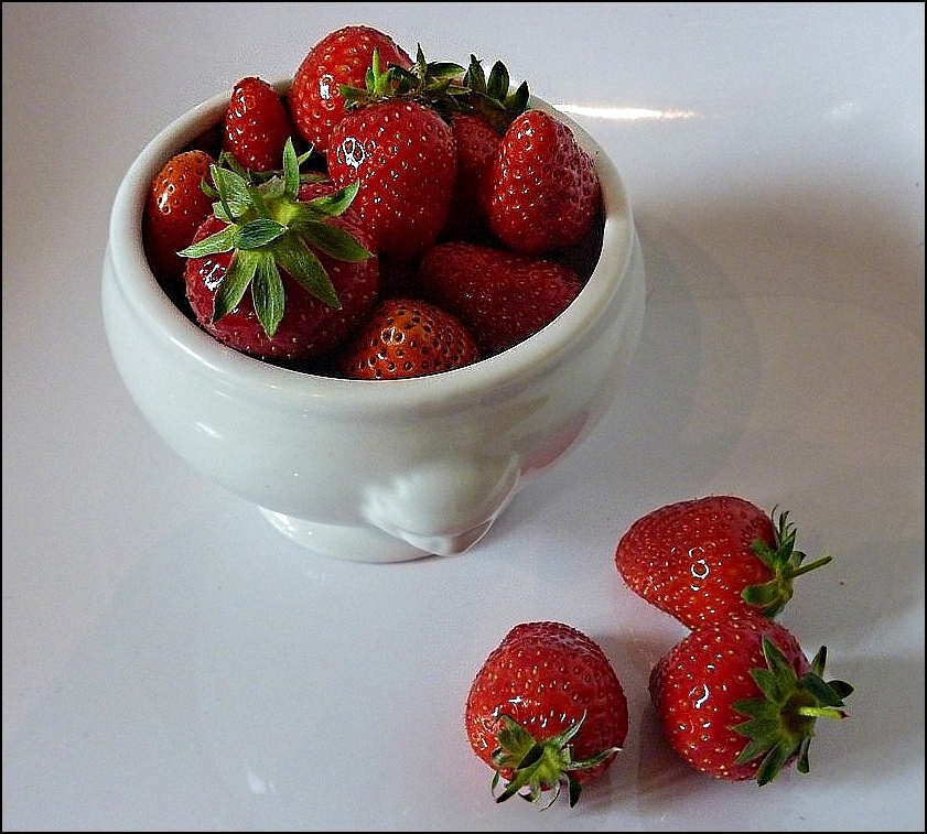 Quelques fraises de mon jardin !