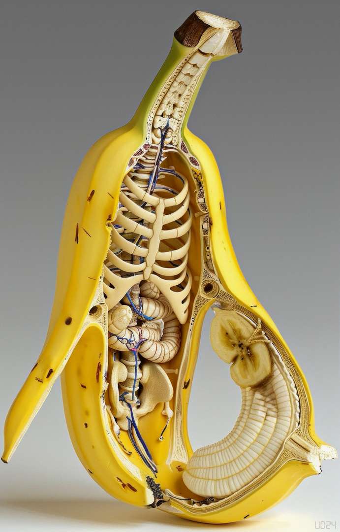 Querschnitt einer genmanipulierten Banane